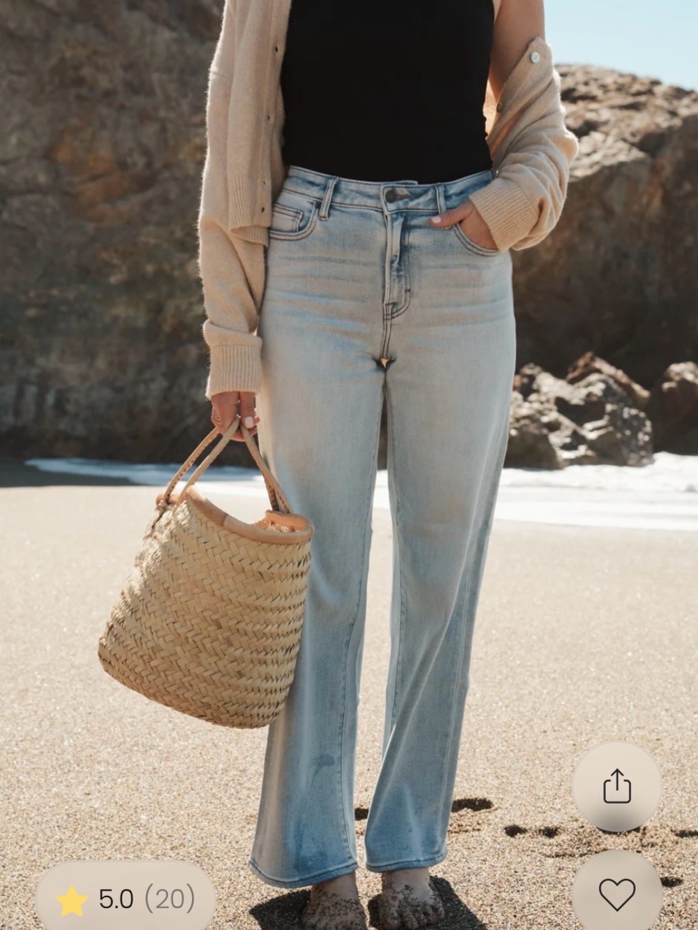 CJLA Dylan High-Rise Wide-Leg Jeans